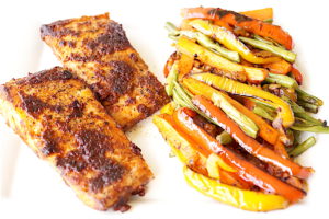 Read more about the article Sun-dried Tomato Grilled Fish With Charred Vegetables