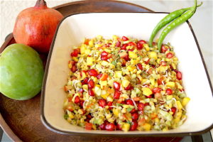 Read more about the article Sprouts Salad with Raw Mango and Pomegranate