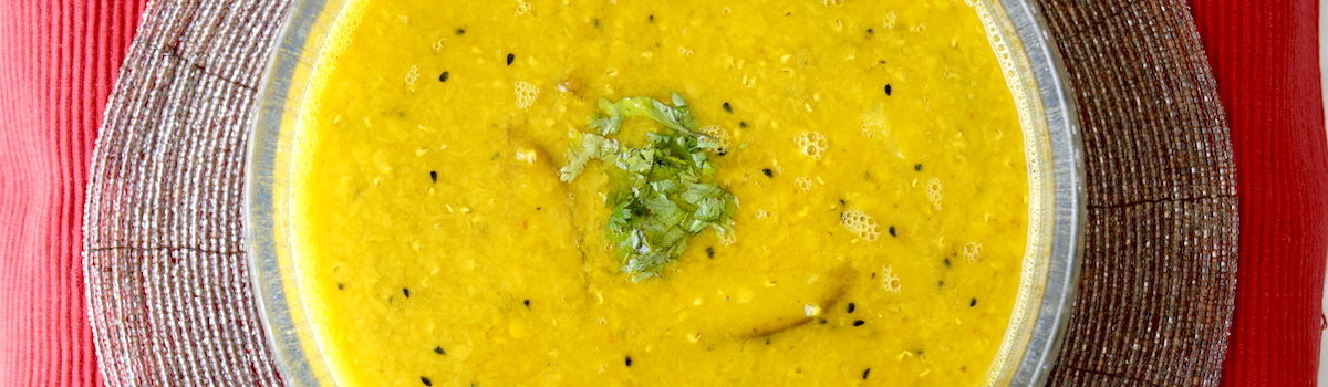 Deliciously Tangy Masoor Dal (Red Lentils with Mango)