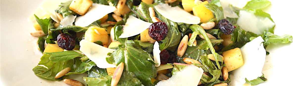 Rocket Salad With Apple, Cranberries and Pine Nuts